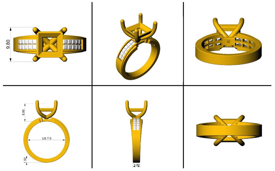 Custom ring design specification sheet